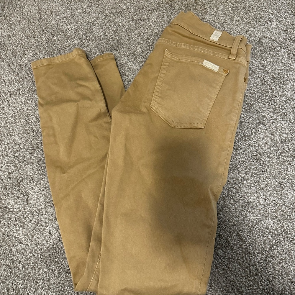 7 for all mankind skinny khaki jean